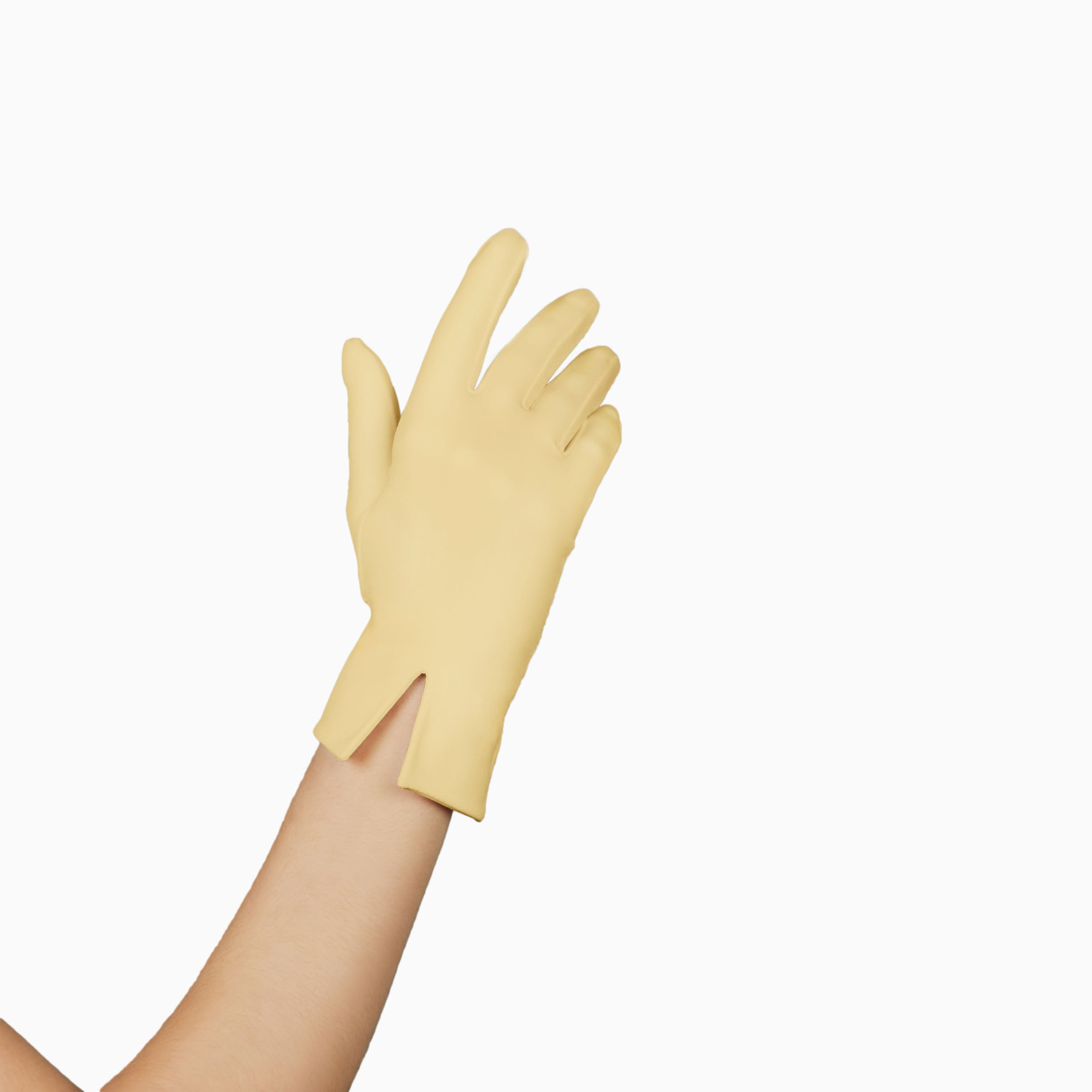 THE ISABELLE wrist day gloves in yellow.