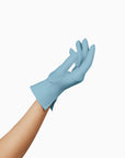 THE ISABELLE light blue women's wrist length gloves.