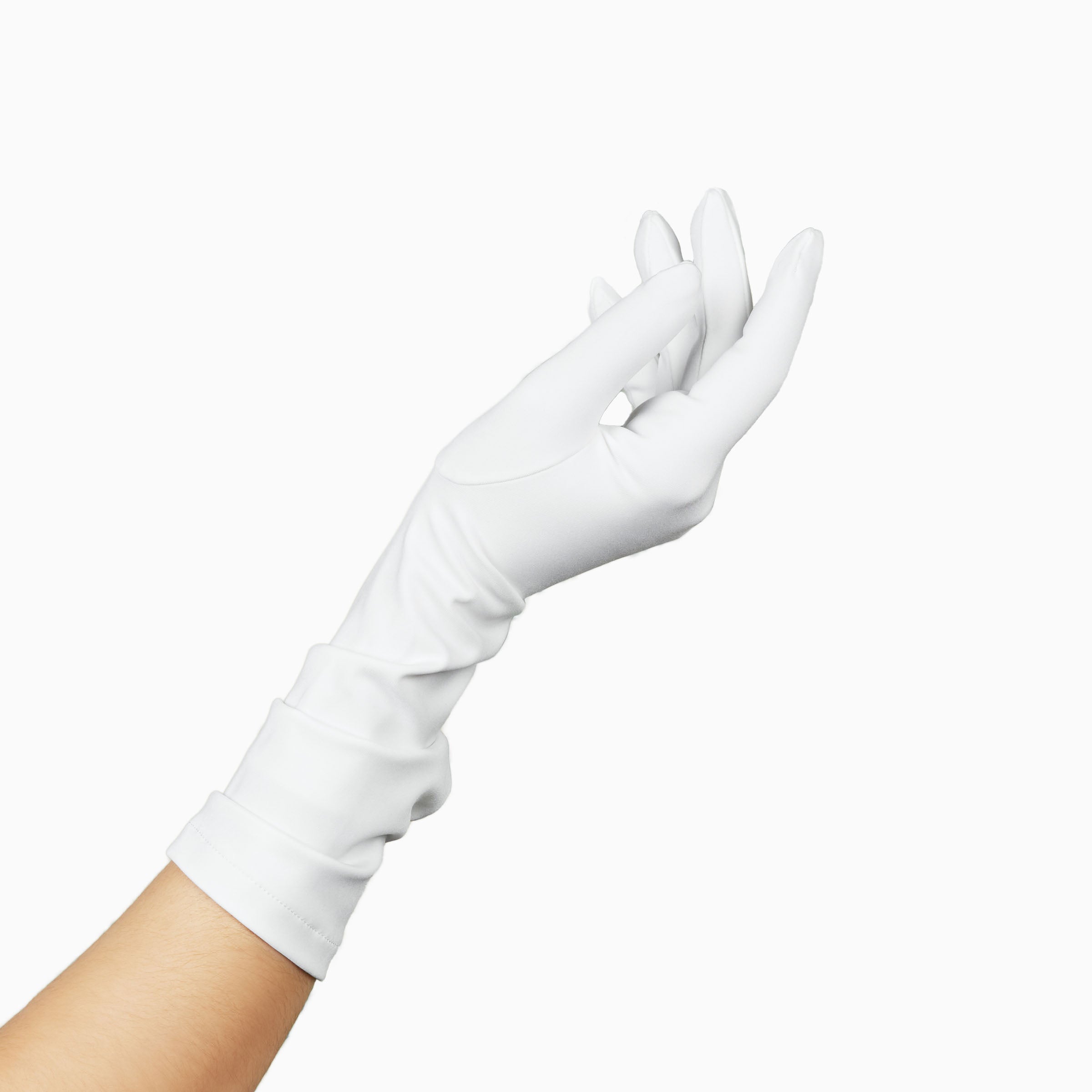 THE JILL White Gloves | Elegant Bridal & Formal Accessories | Ruched Mid-Length Women's Gloves Fabric Only THE JILL White Gloves | Elegant Bridal & Formal Accessories | Ruched Mid-Length Women's Gloves Fabric Only