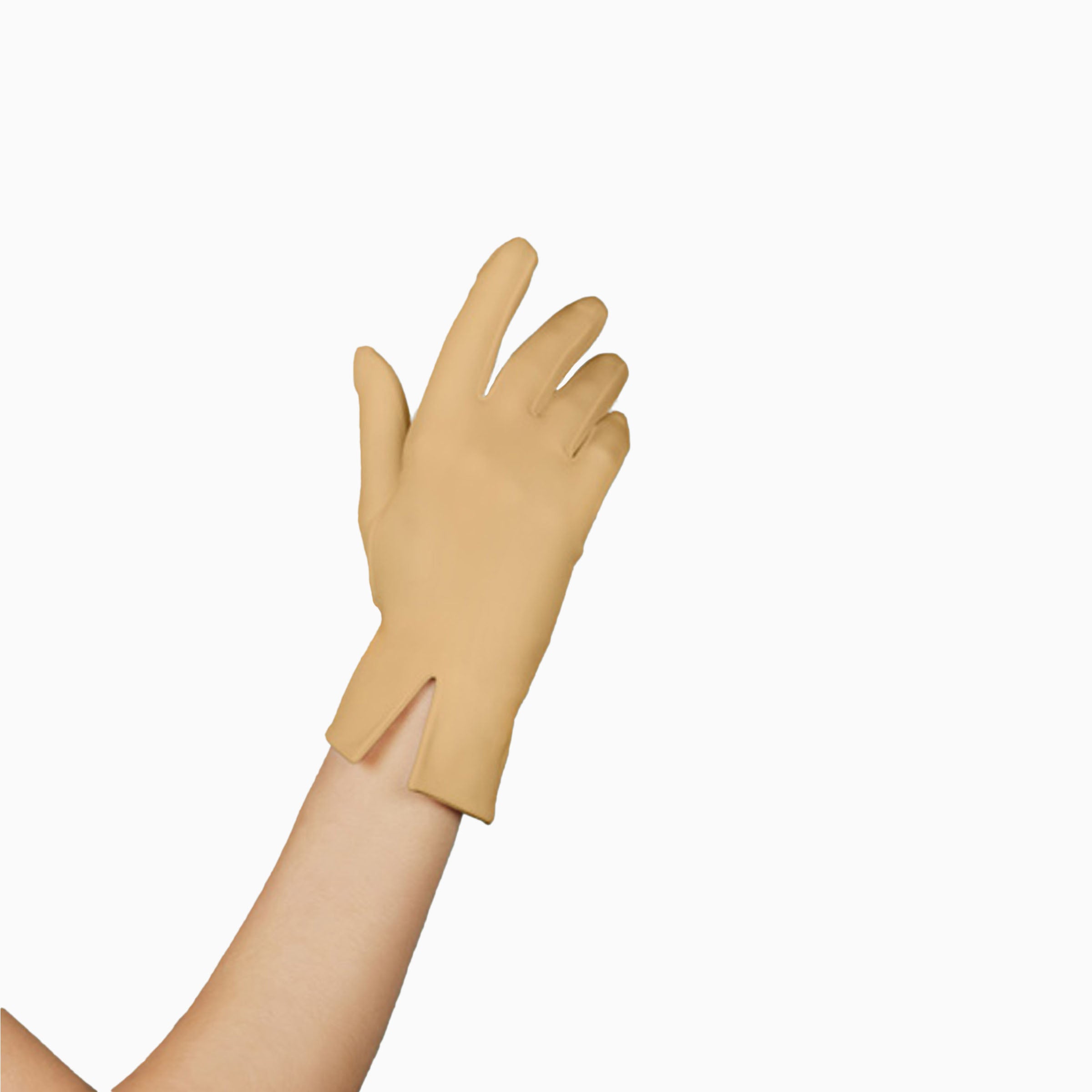 THE ISABELLE wrist day glove in beige.