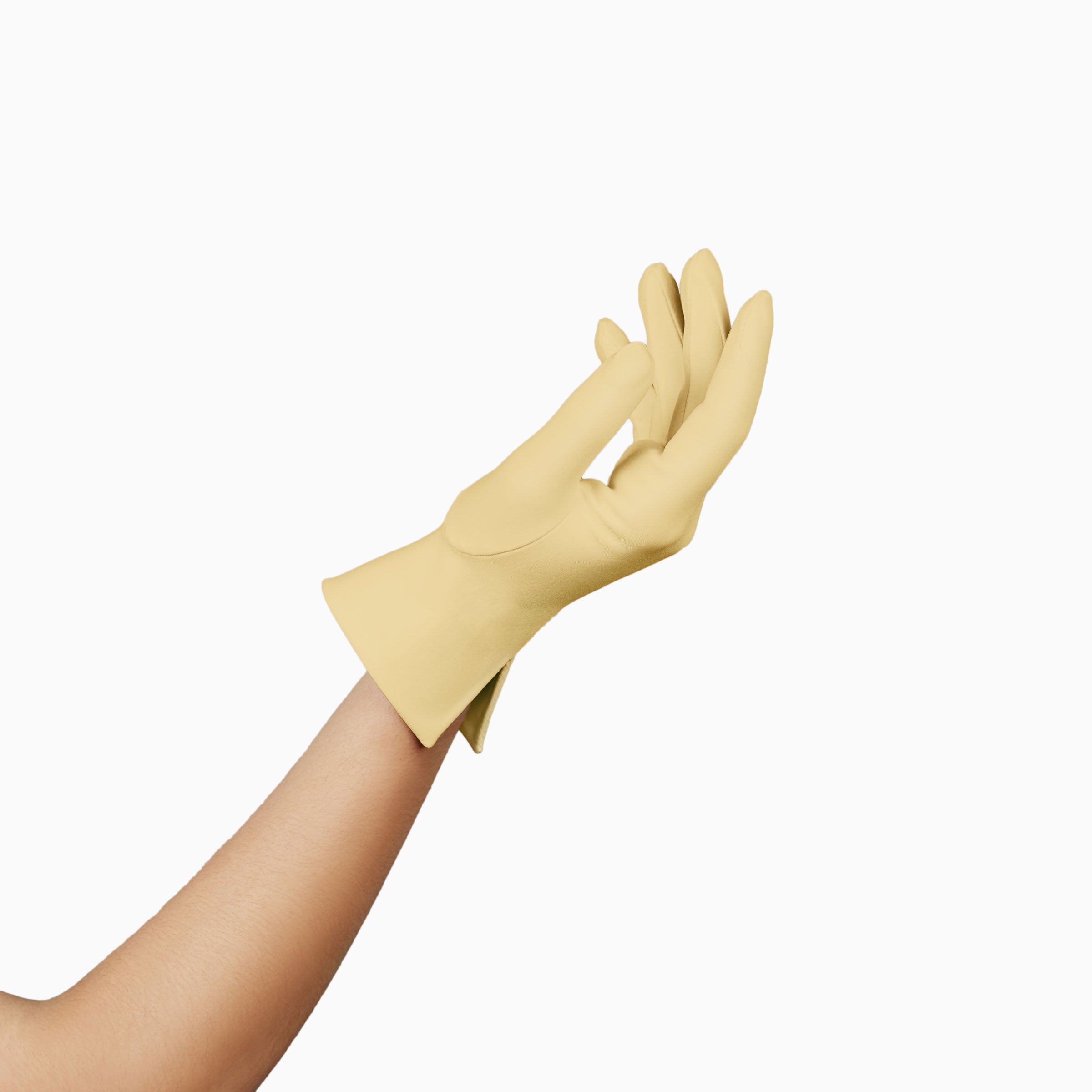 THE ISABELLE wrist day gloves in yellow.