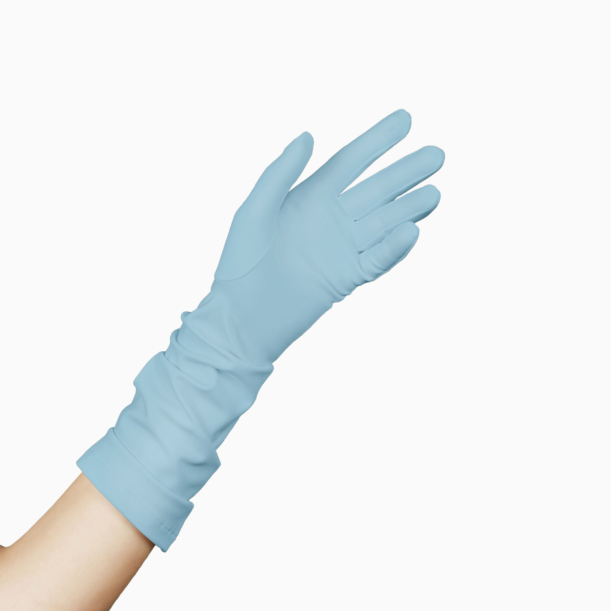 light blue gloves women's
