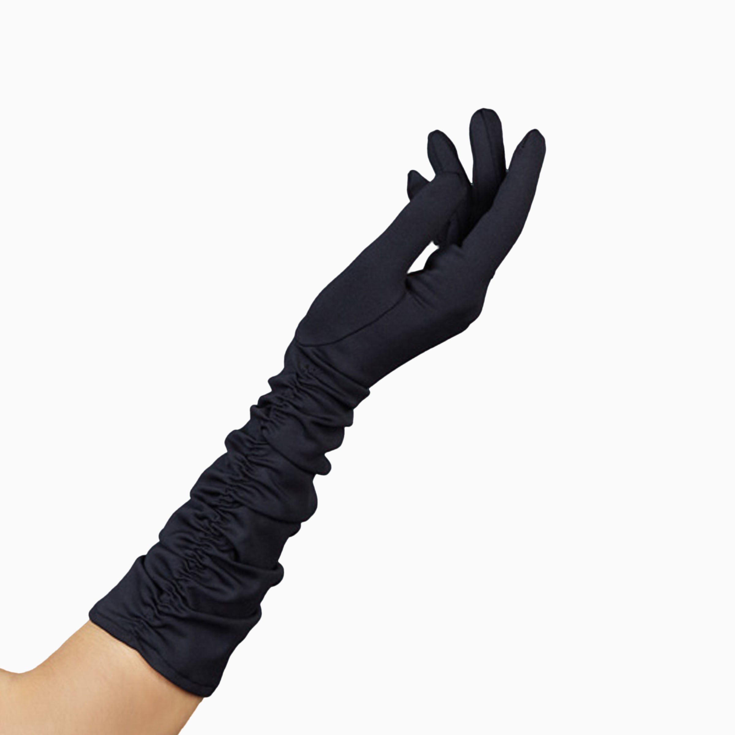The Stephanie | Women’s Elbow Long Gloves Black | Ladyfinch Fabric Only
