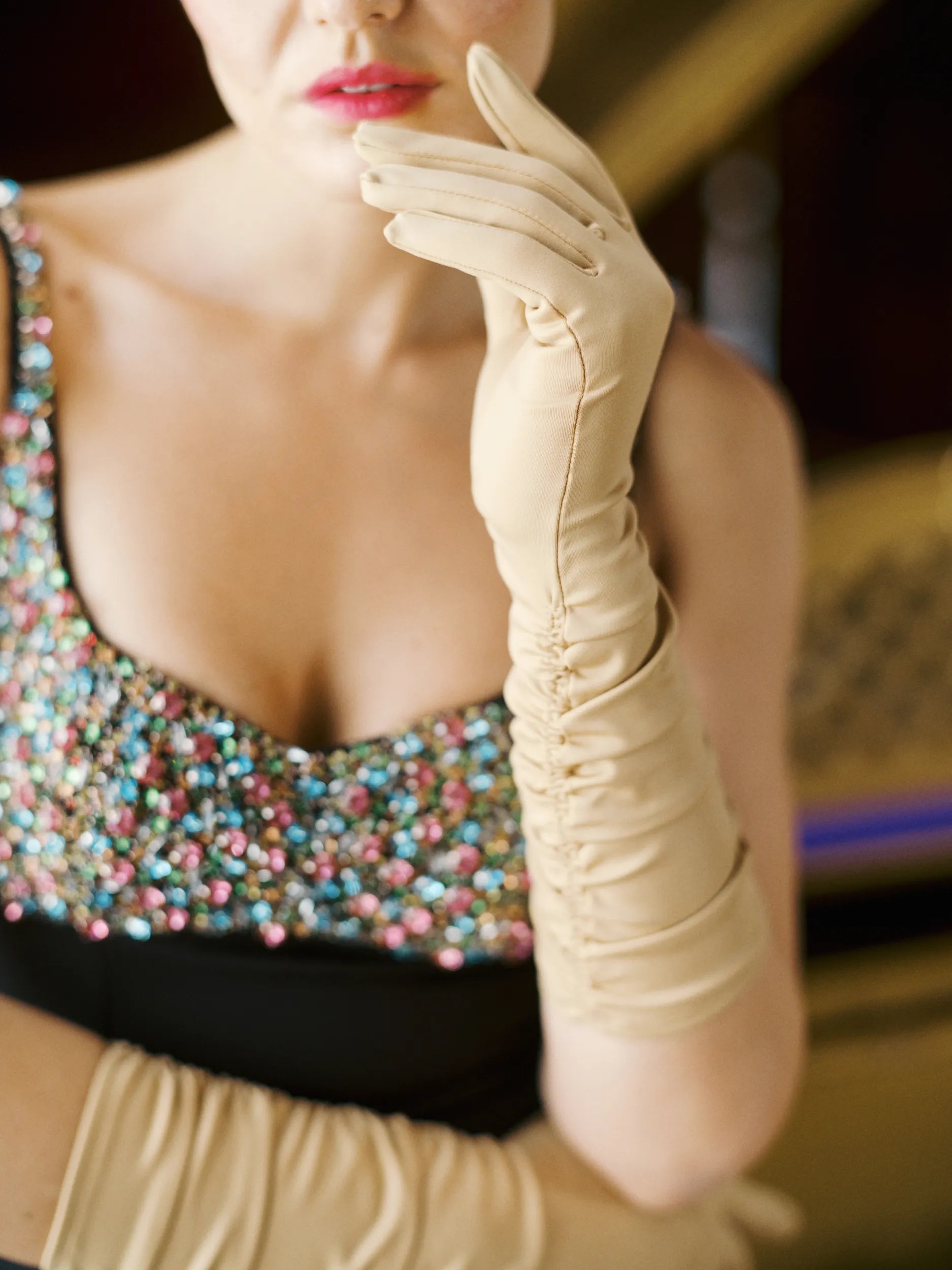 Elegant long gloves deals