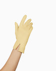 THE ISABELLE wrist day gloves in yellow.