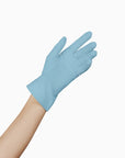 Open palm of the ISABELLE light blue gloves.