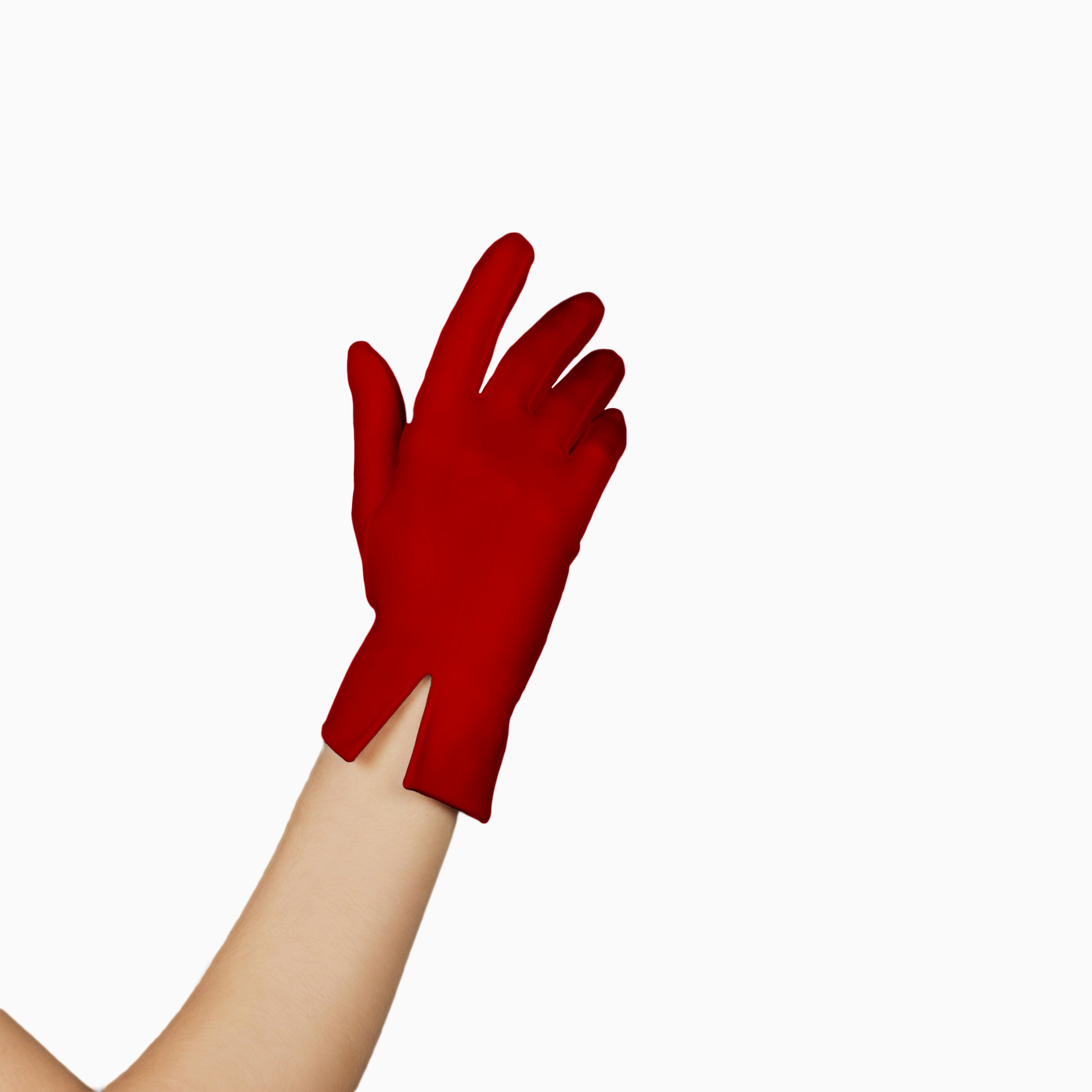A woman&#39;s hand in THE ISABELLE - Red Day Glove - Holiday Edition by LadyFinch.