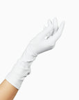 THE JILL mid length glove in white.