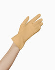 THE ISABELLE wrist length dress gloves in beige.