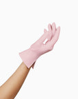 Women's wrist length pink glove.
