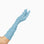 The Stephanie, long elbow length, light blue gloves.