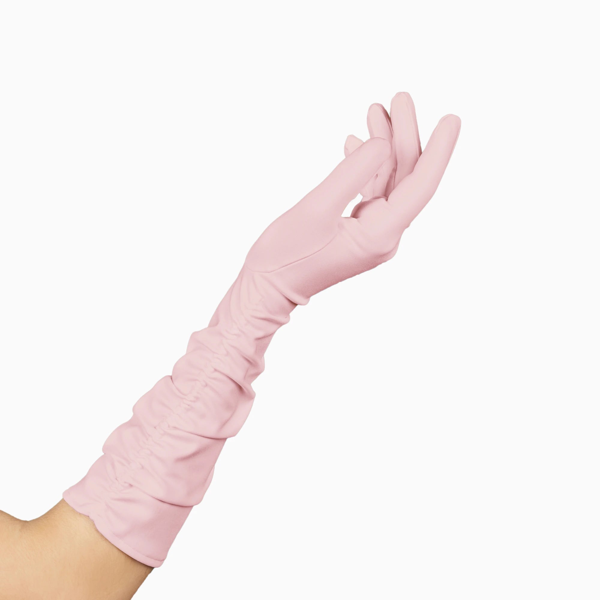 THE STEPHANIE women&#39;s elbow, long, pink gloves.