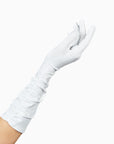 THE STEPHANIE Long elbow glove in White.