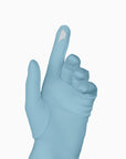 Touchscreen gloves with a tech friendly index finger in light blue.